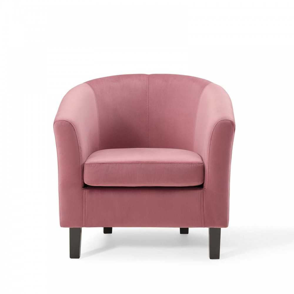 Prospect Performance Velvet Armchair, Dusty Rose, EEI-4137-DUS
