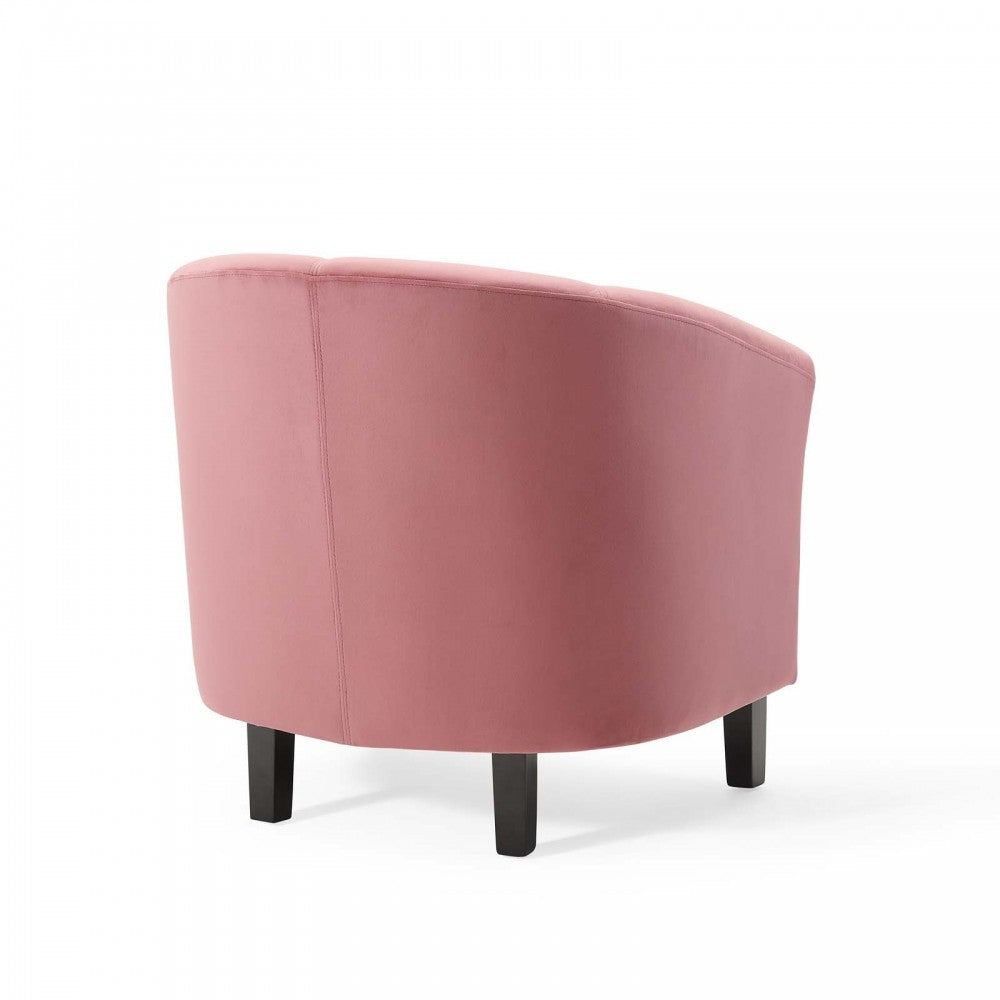 Prospect Performance Velvet Armchair, Dusty Rose, EEI-4137-DUS