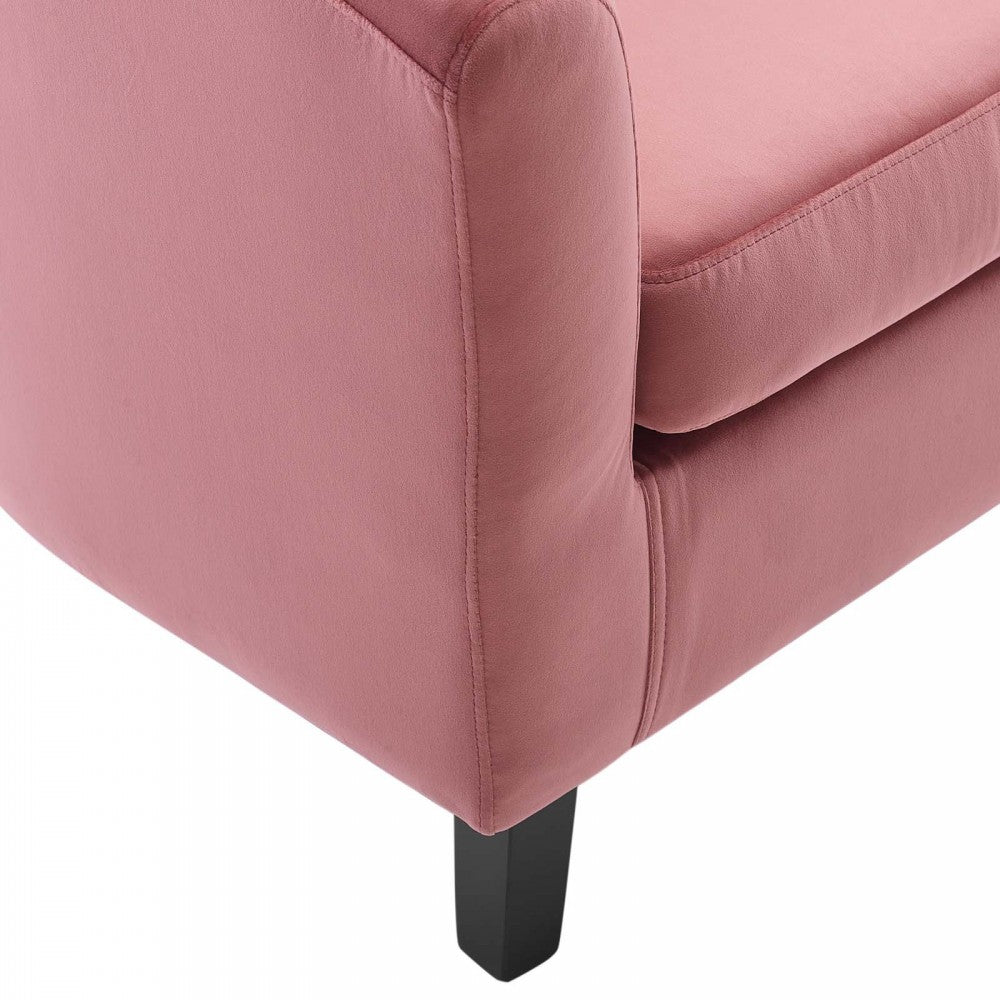 Prospect Performance Velvet Armchair, Dusty Rose, EEI-4137-DUS
