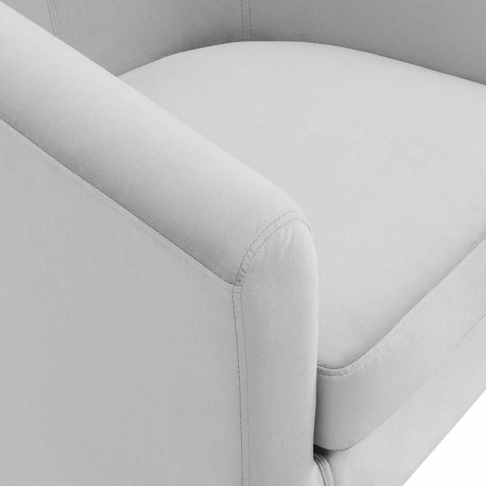 Prospect Performance Velvet Armchair, Light Gray