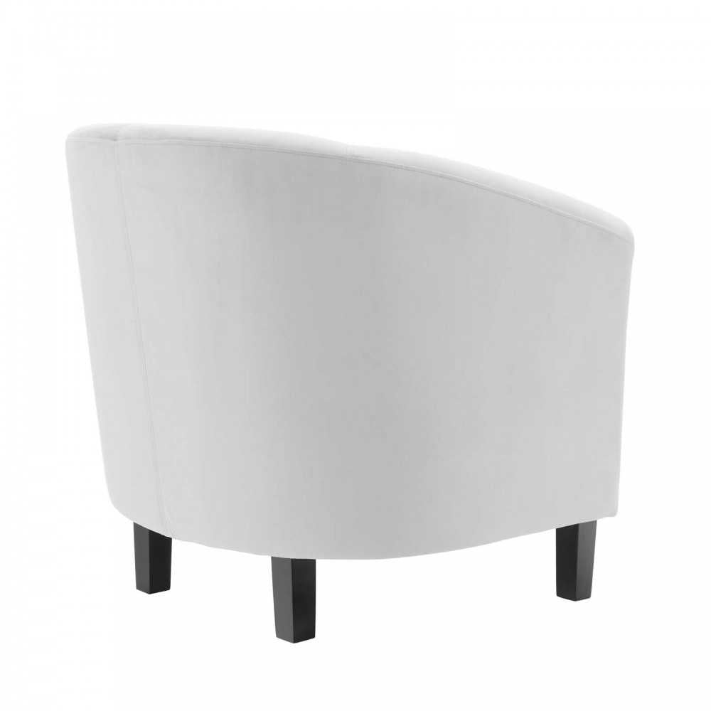Prospect Performance Velvet Armchair, Light Gray