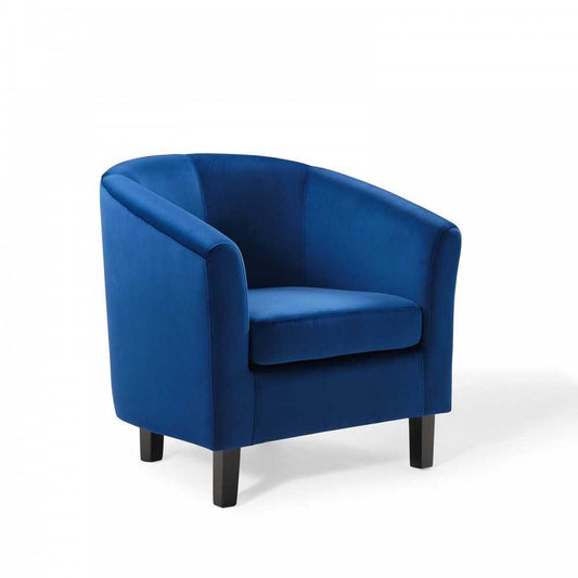Prospect Performance Velvet Armchair, Navy, EEI-4137-NAV