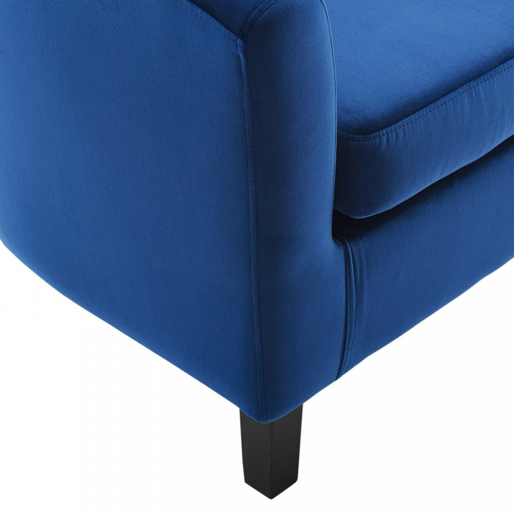 Prospect Performance Velvet Armchair, Navy, EEI-4137-NAV