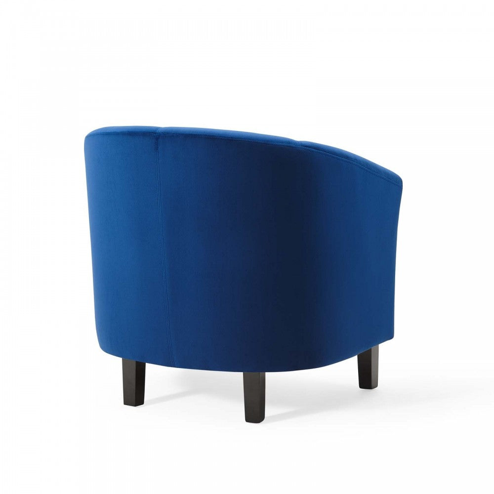 Prospect Performance Velvet Armchair, Navy, EEI-4137-NAV