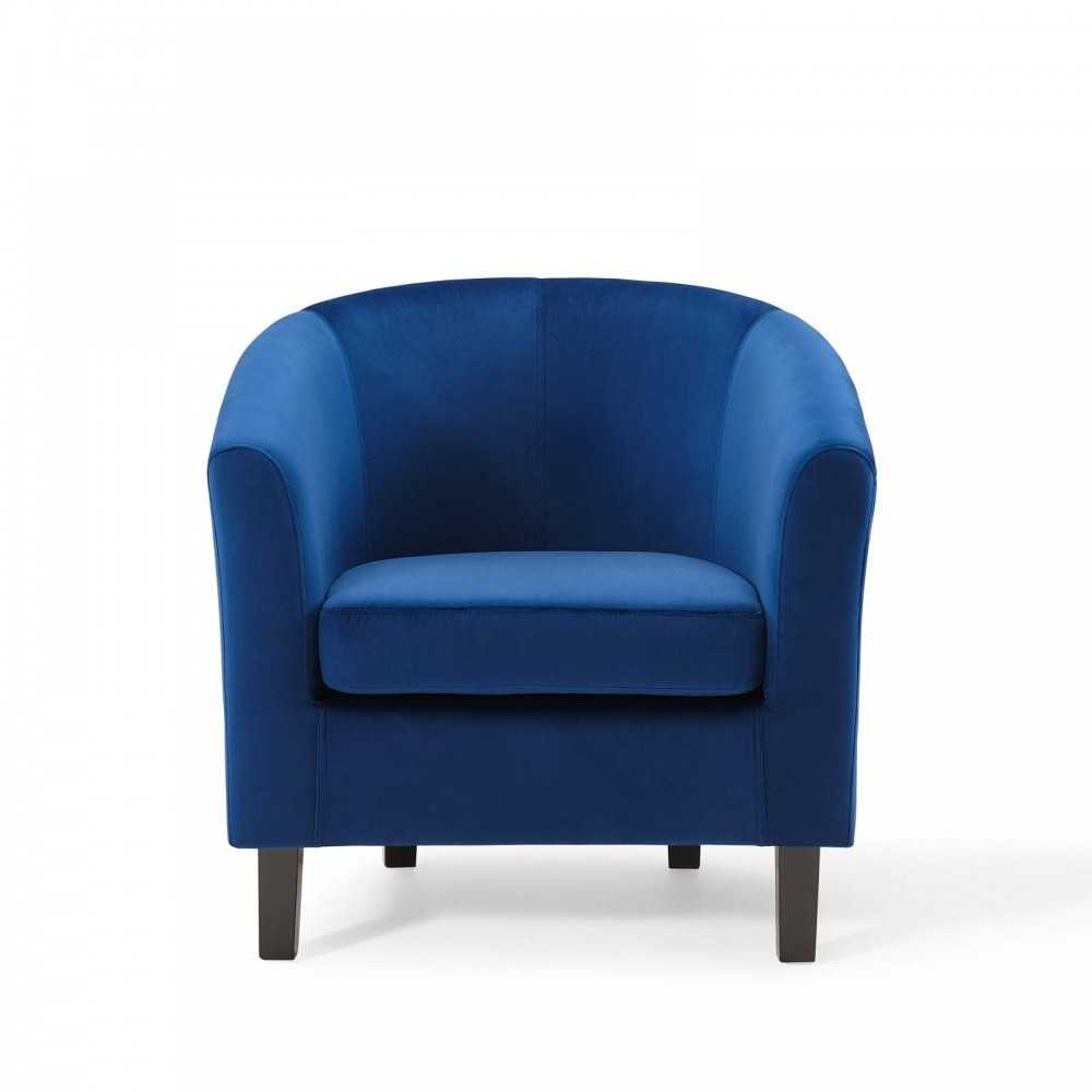 Prospect Performance Velvet Armchair, Navy, EEI-4137-NAV
