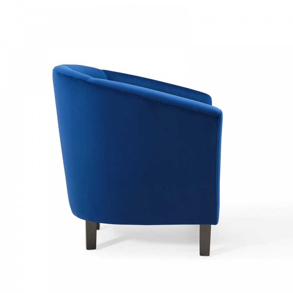 Prospect Performance Velvet Armchair, Navy, EEI-4137-NAV