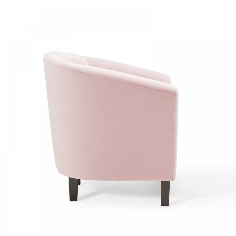 Prospect Performance Velvet Armchair, Pink, EEI-4137-PNK