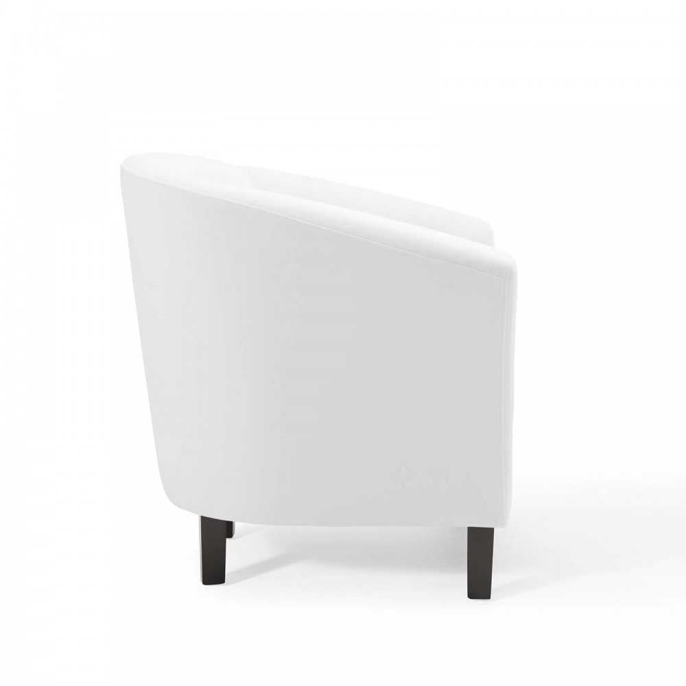 Prospect Performance Velvet Armchair, White