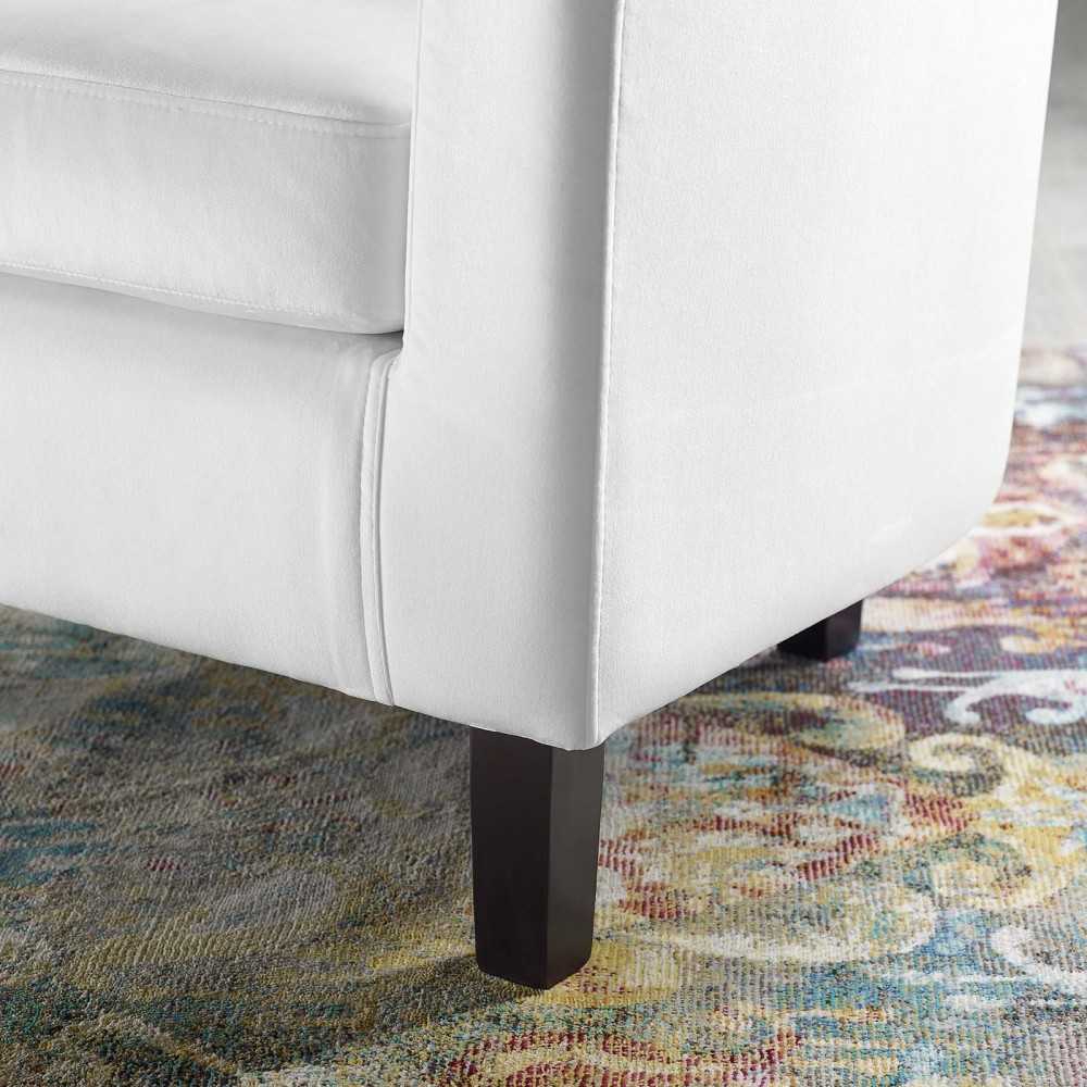 Prospect Performance Velvet Armchair, White