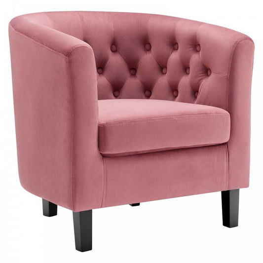 Prospect Performance Velvet Armchair, Dusty Rose, EEI-2613-DUS