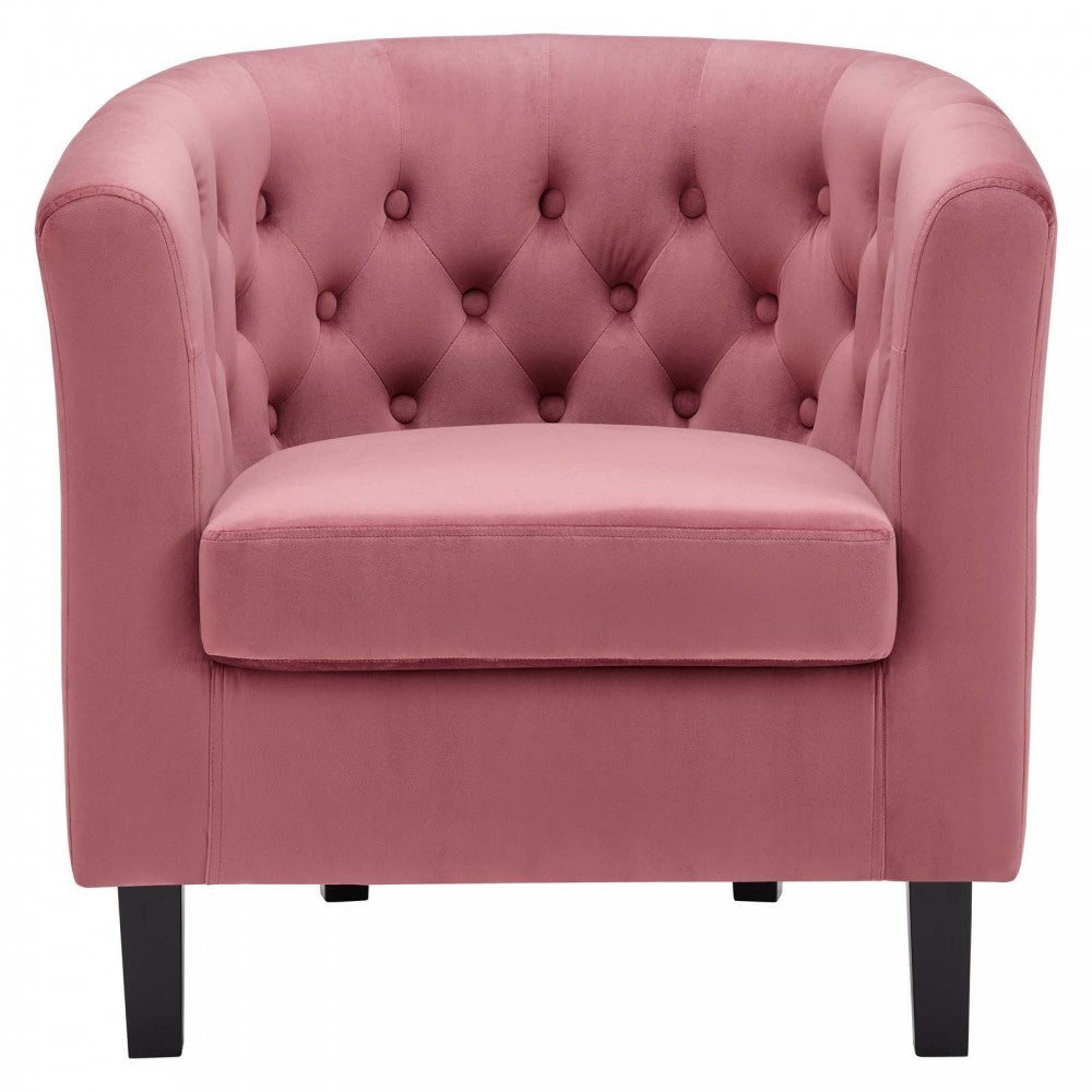 Prospect Performance Velvet Armchair, Dusty Rose, EEI-2613-DUS