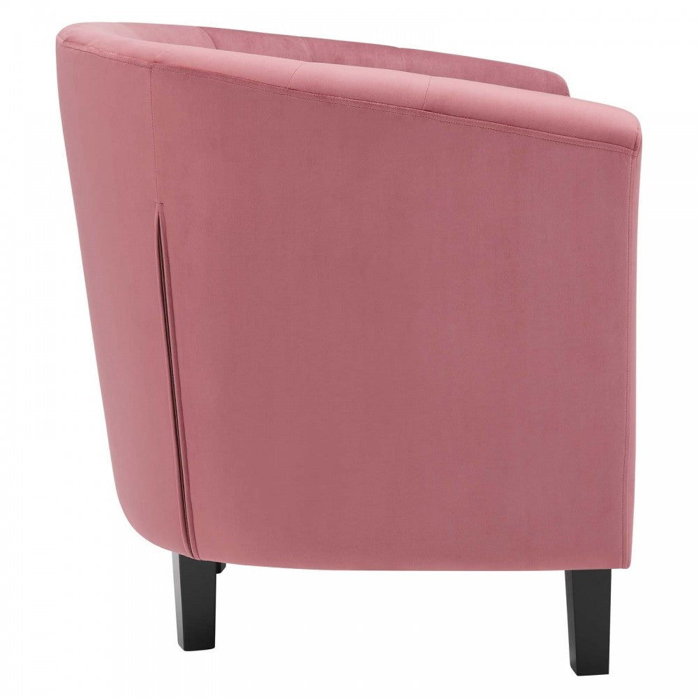Prospect Performance Velvet Armchair, Dusty Rose, EEI-2613-DUS