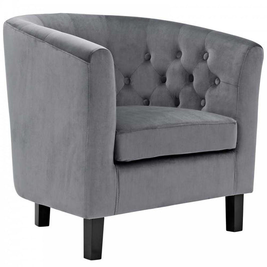 Prospect Performance Velvet Armchair, Gray