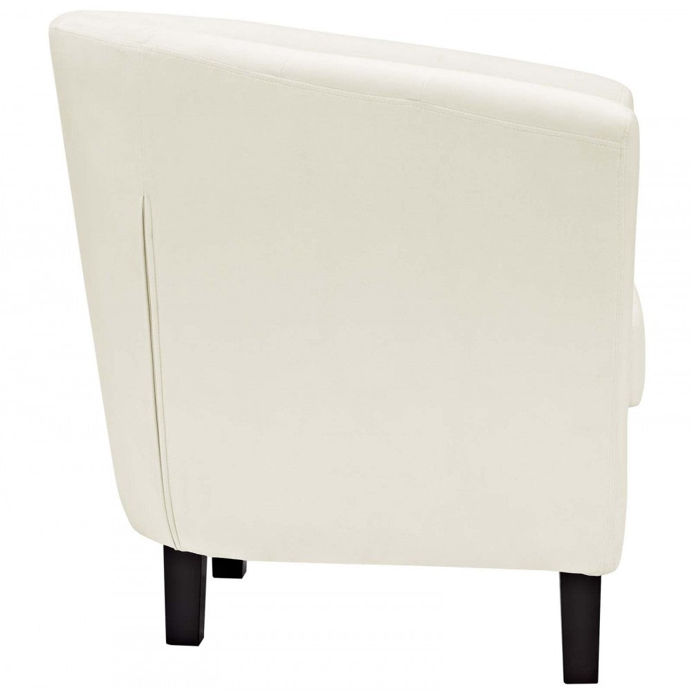 Prospect Performance Velvet Armchair, Ivory
