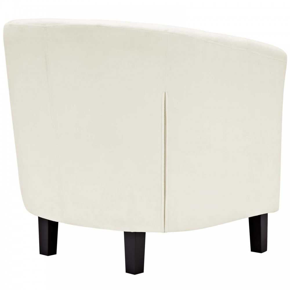 Prospect Performance Velvet Armchair, Ivory