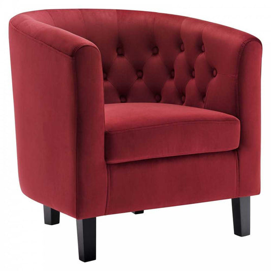 Prospect Performance Velvet Armchair, Maroon