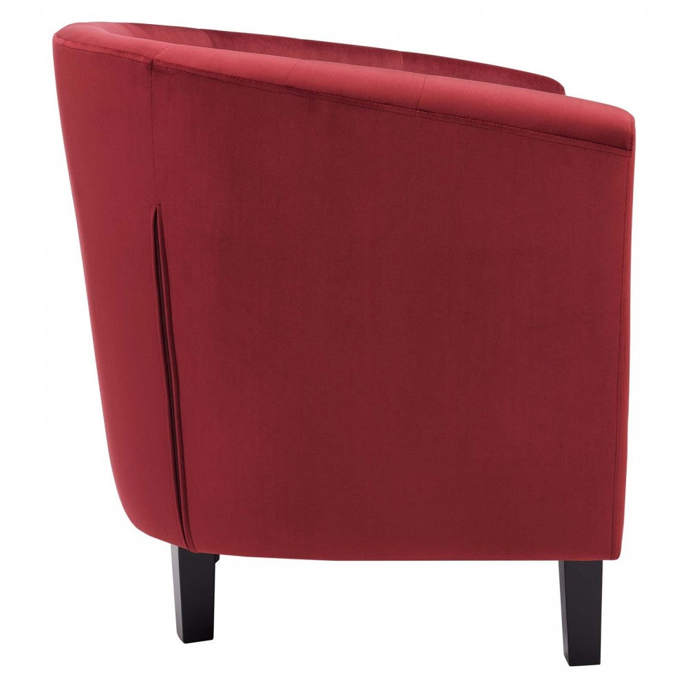 Prospect Performance Velvet Armchair, Maroon