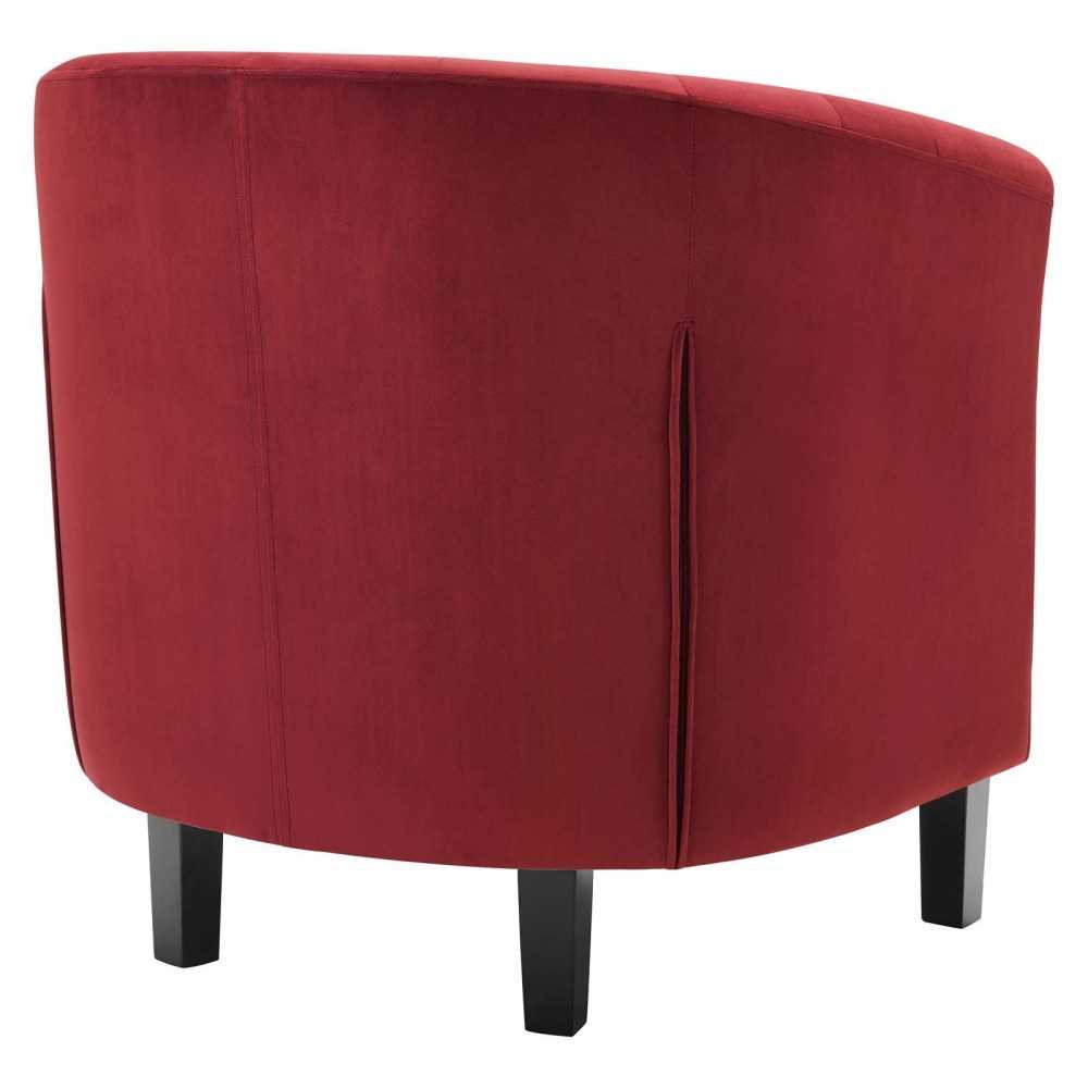 Prospect Performance Velvet Armchair, Maroon