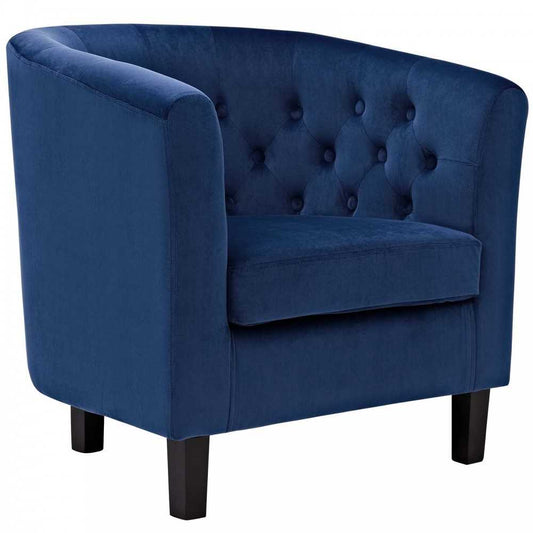 Prospect Performance Velvet Armchair, Navy, EEI-2613-NAV