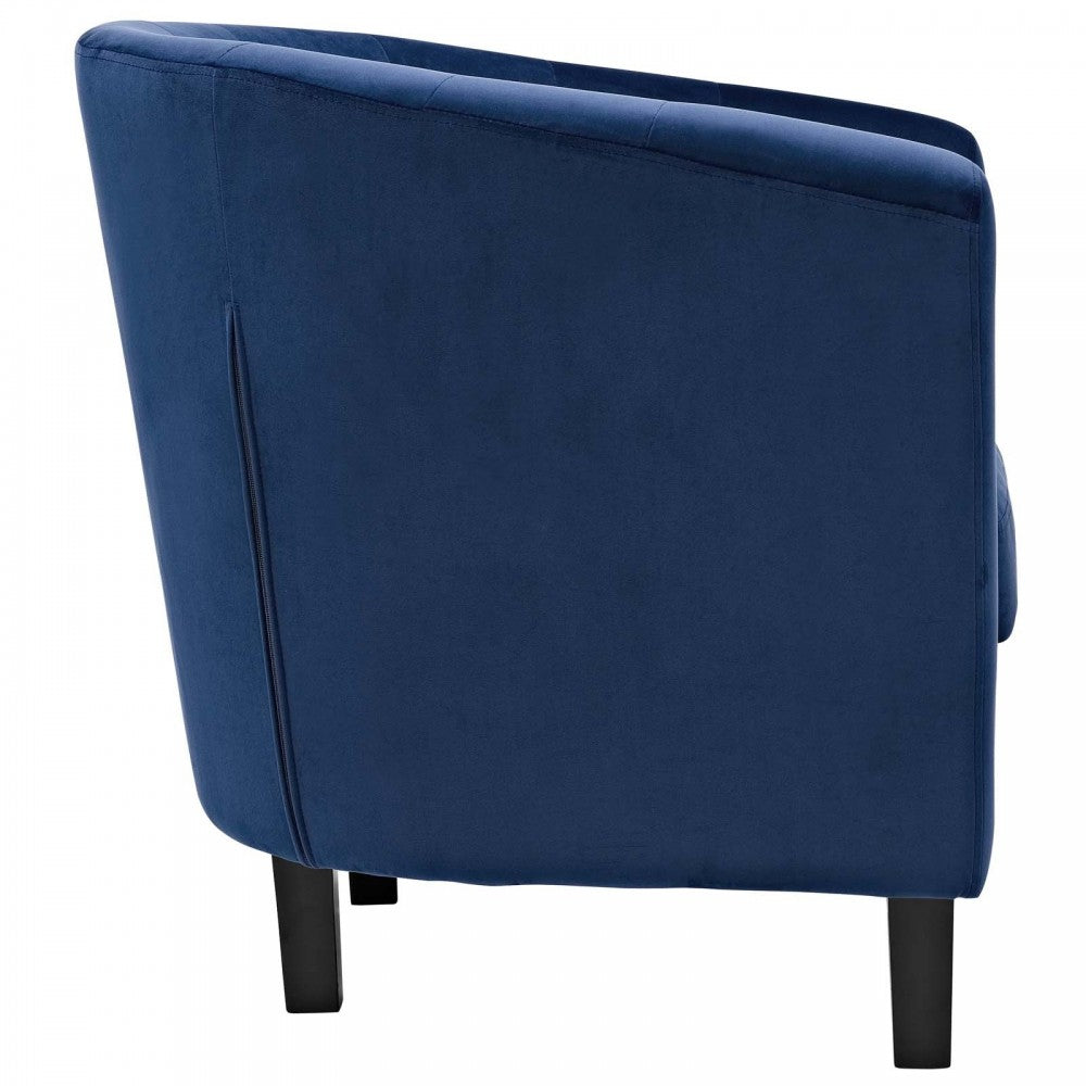 Prospect Performance Velvet Armchair, Navy, EEI-2613-NAV
