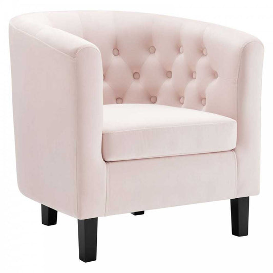 Prospect Performance Velvet Armchair, Pink, EEI-2613-PNK