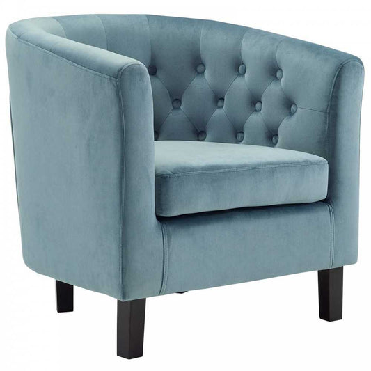 Prospect Performance Velvet Armchair, Sea Blue