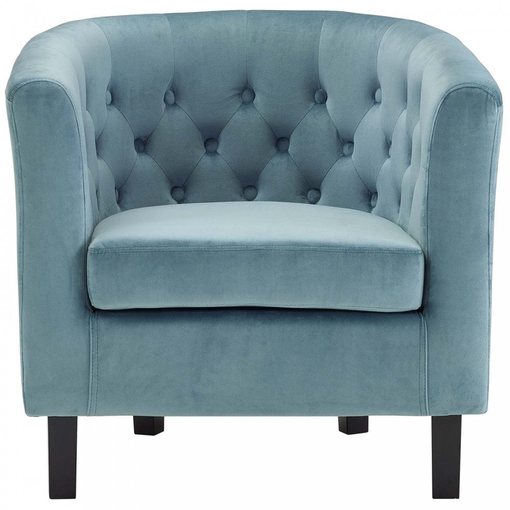 Prospect Performance Velvet Armchair, Sea Blue