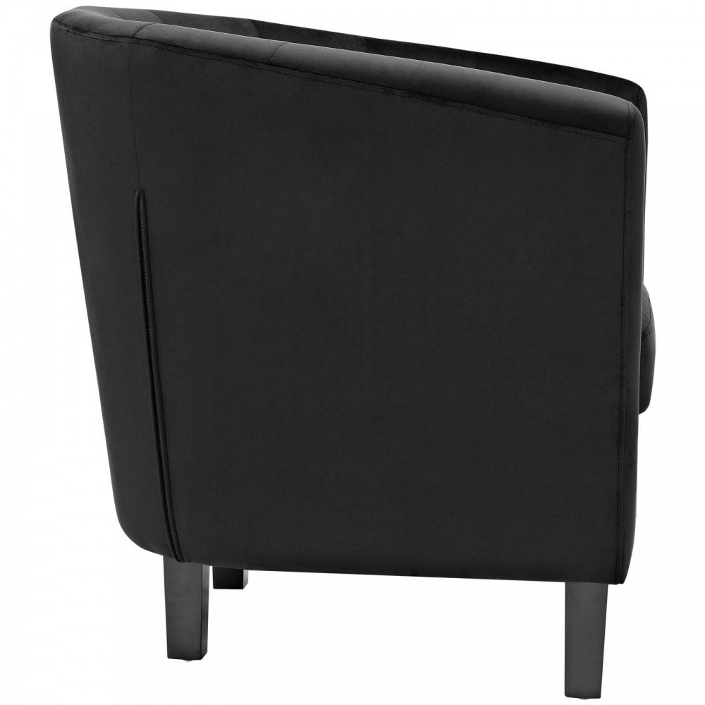 Prospect Performance Velvet Armchair, Black