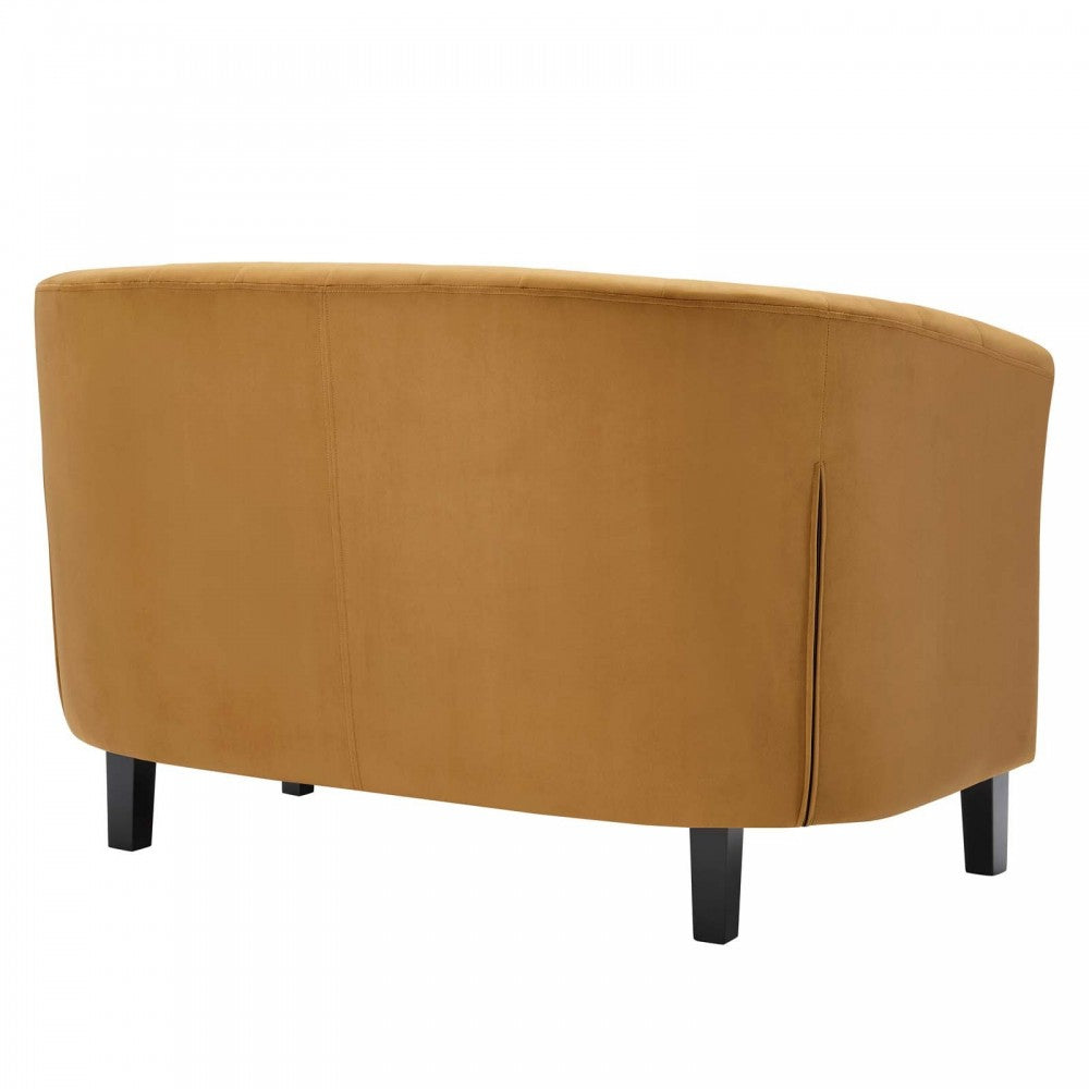 Prospect Performance Velvet Loveseat, Cognac