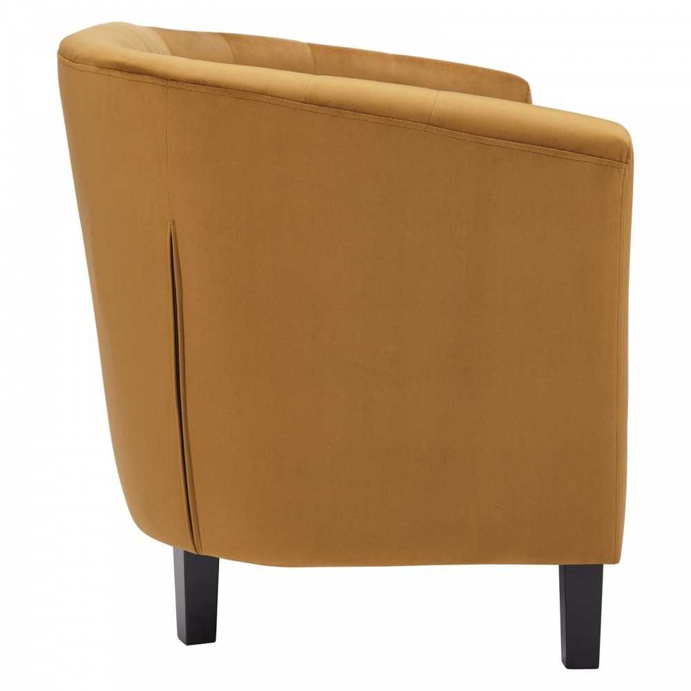 Prospect Performance Velvet Loveseat, Cognac