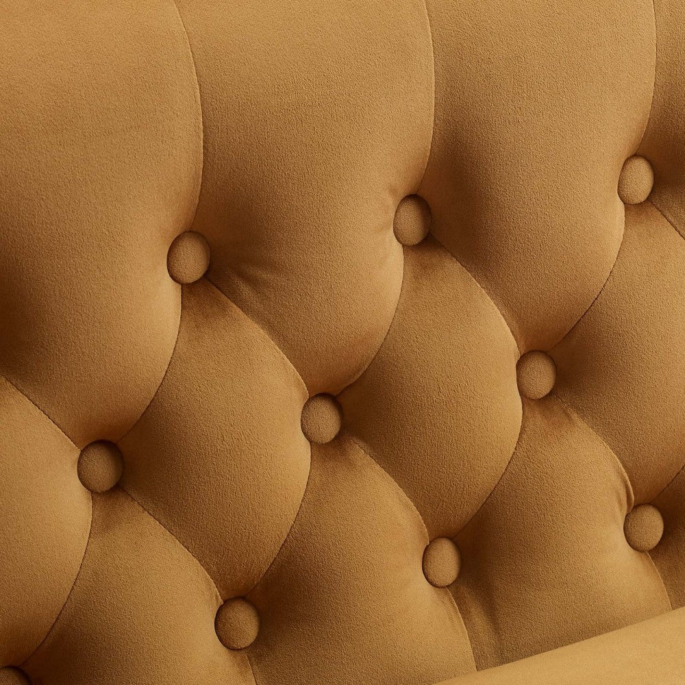 Prospect Performance Velvet Loveseat, Cognac