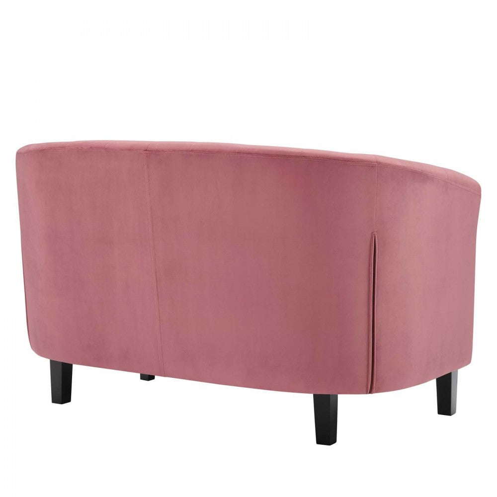 Prospect Performance Velvet Loveseat, Dusty Rose