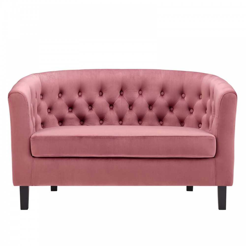 Prospect Performance Velvet Loveseat, Dusty Rose