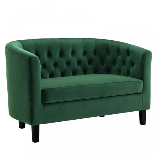 Prospect Performance Velvet Loveseat, Emerald