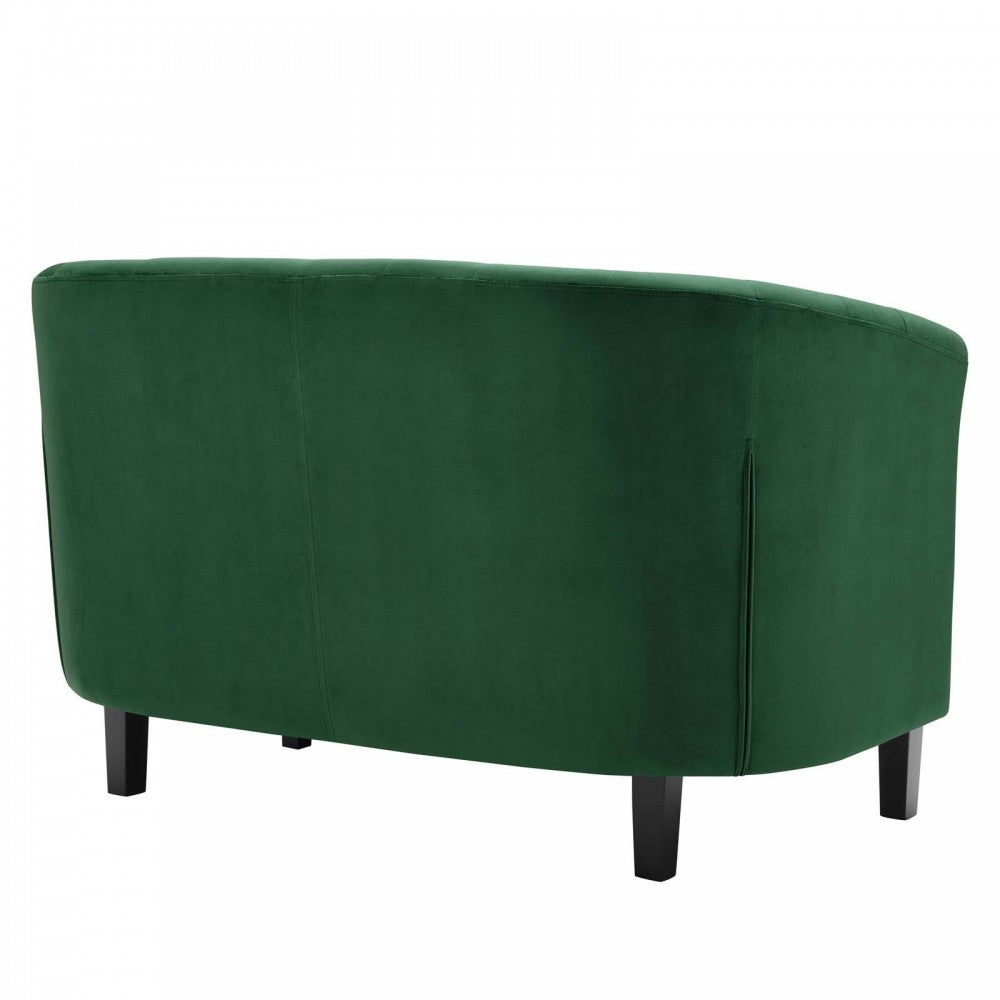 Prospect Performance Velvet Loveseat, Emerald