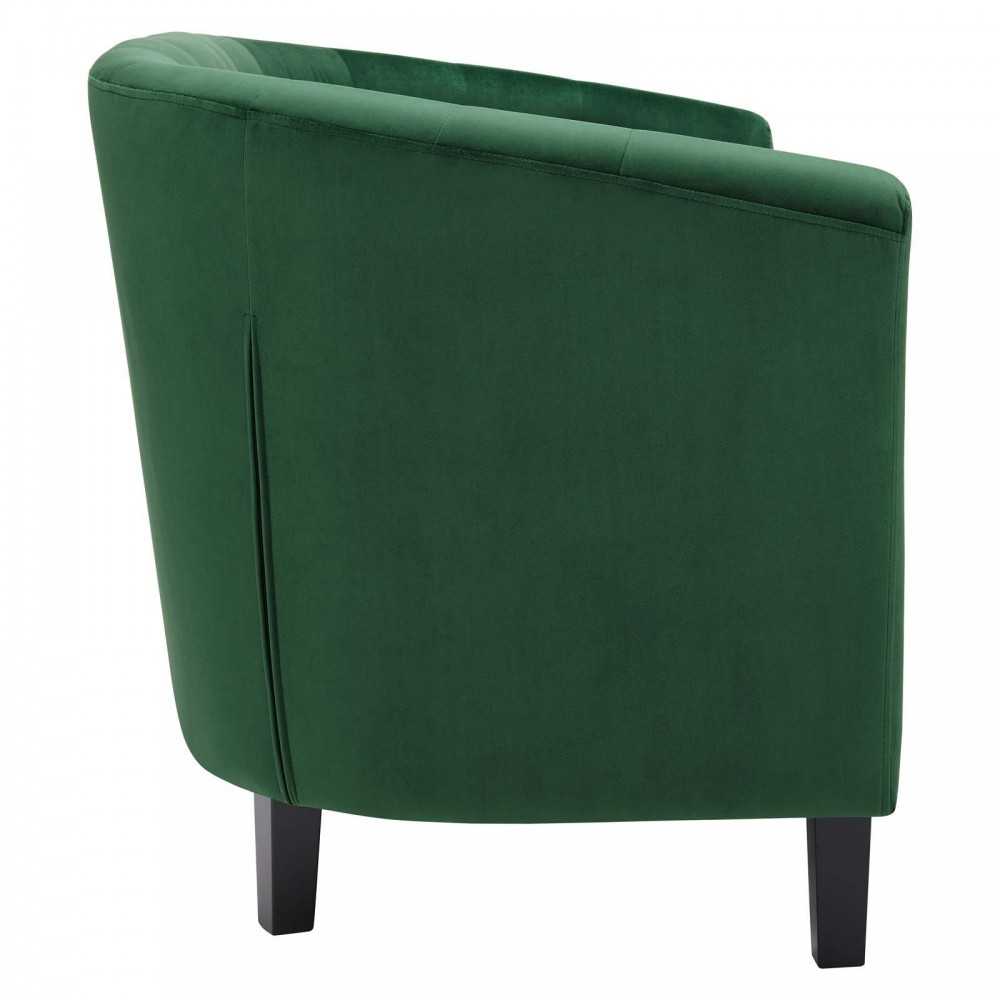 Prospect Performance Velvet Loveseat, Emerald