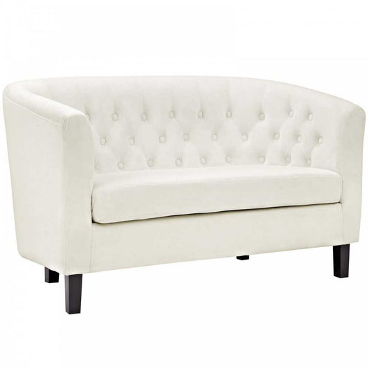 Prospect Performance Velvet Loveseat, Ivory