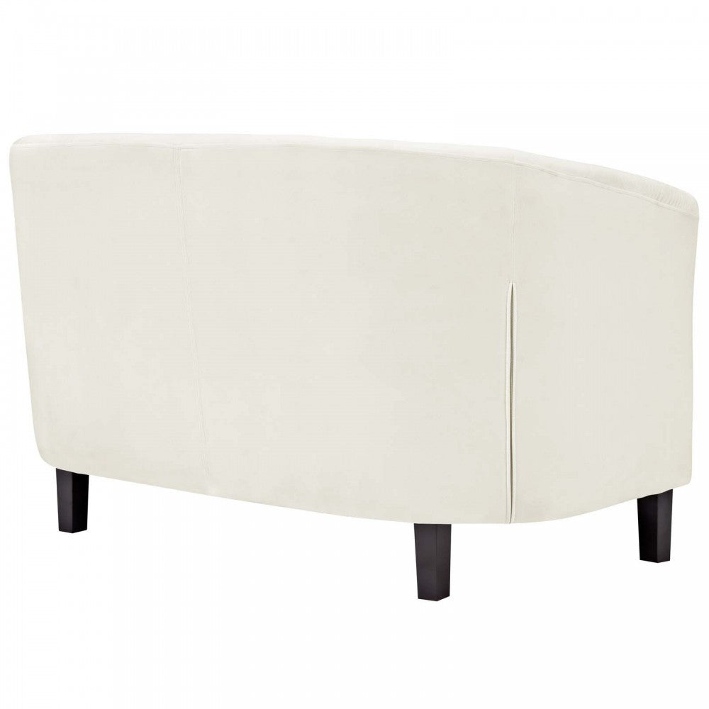 Prospect Performance Velvet Loveseat, Ivory