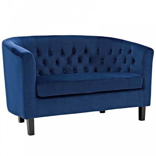 Prospect Performance Velvet Loveseat, Navy