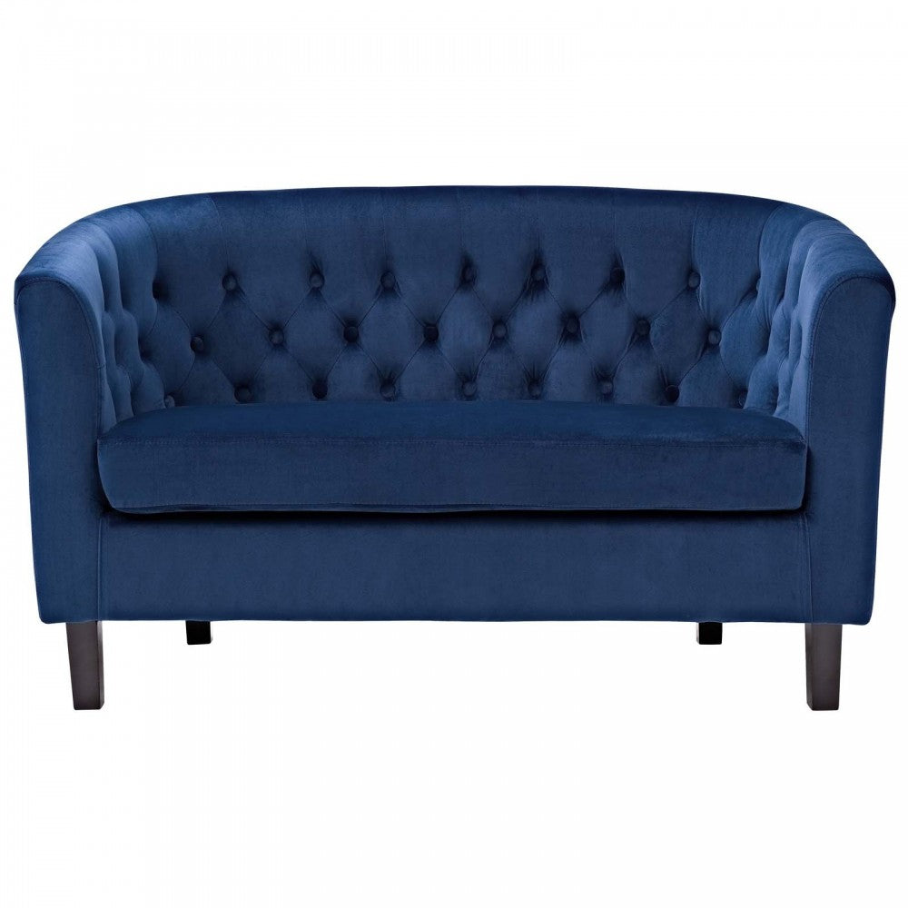 Prospect Performance Velvet Loveseat, Navy