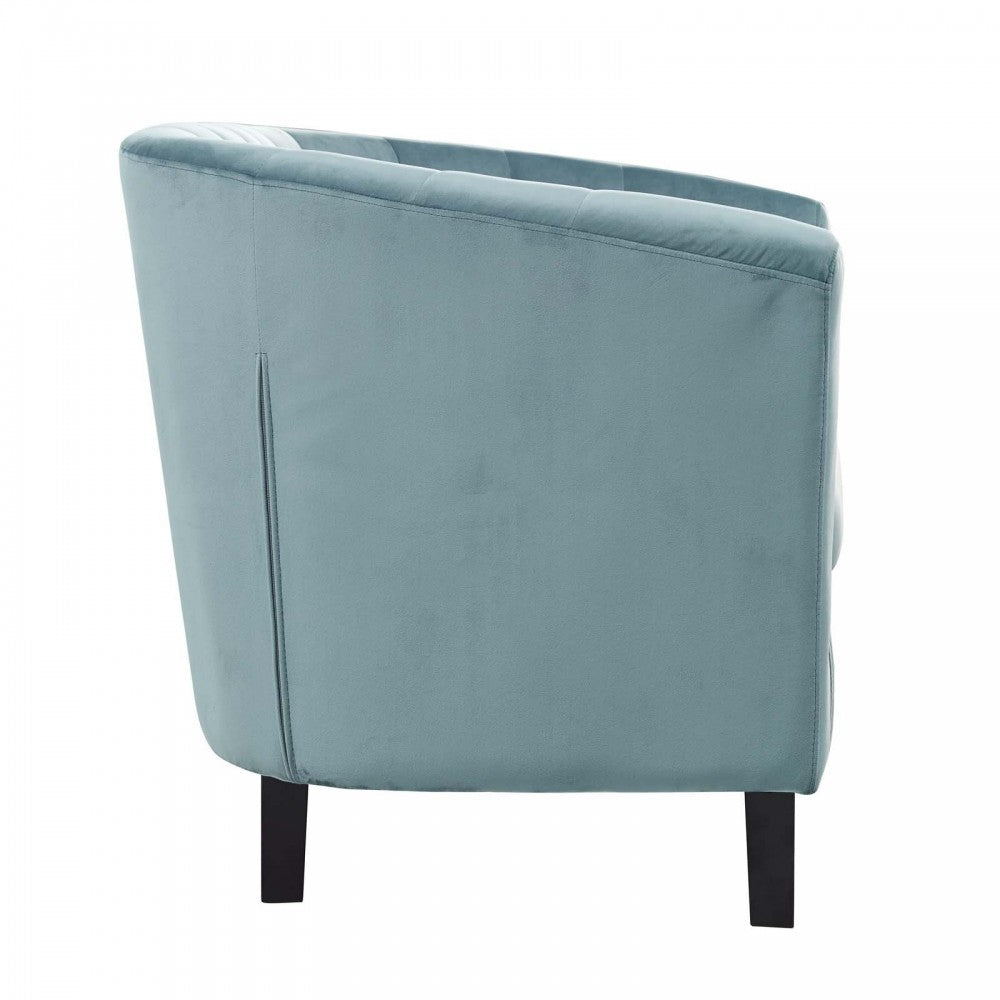 Prospect Performance Velvet Loveseat, Sea Blue