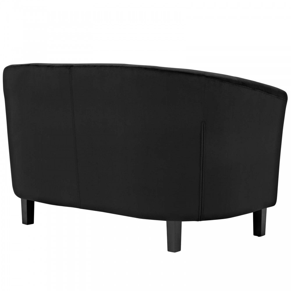 Prospect Performance Velvet Loveseat, Black