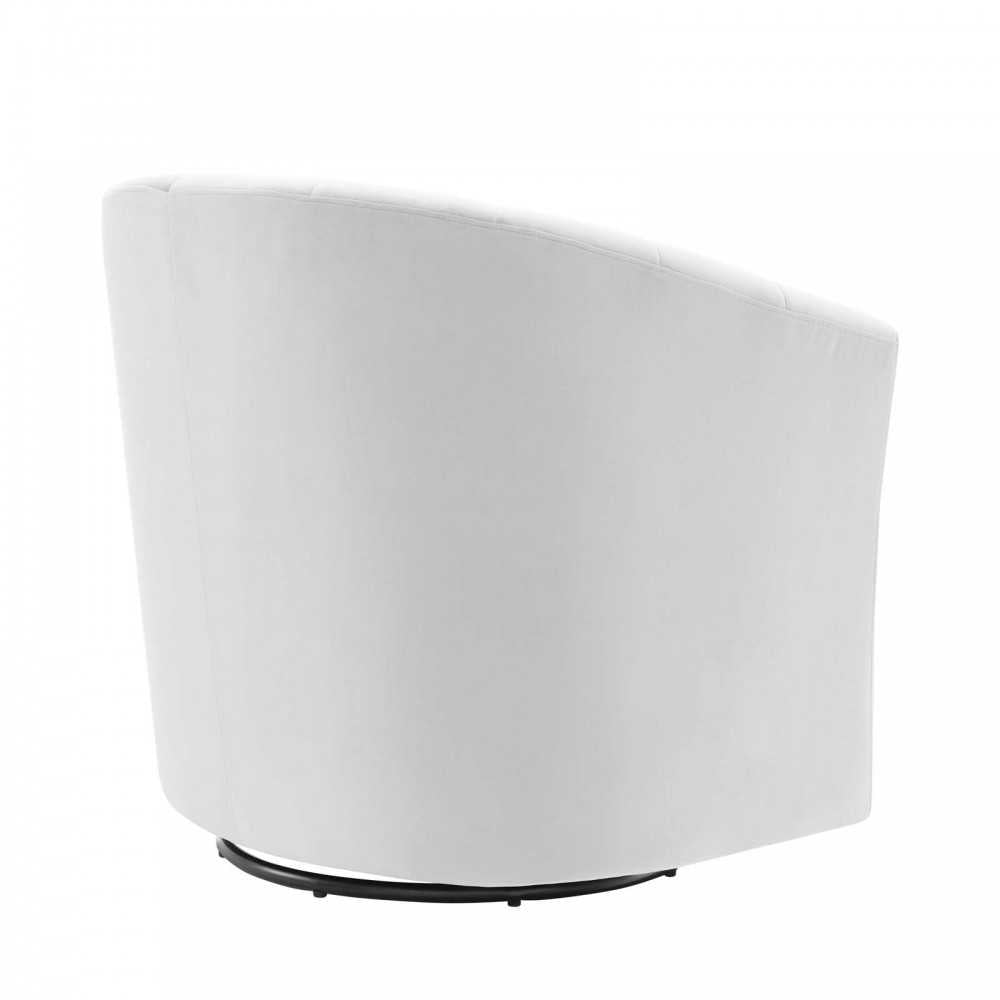 Prospect Performance Velvet Swivel Armchair, Light Gray