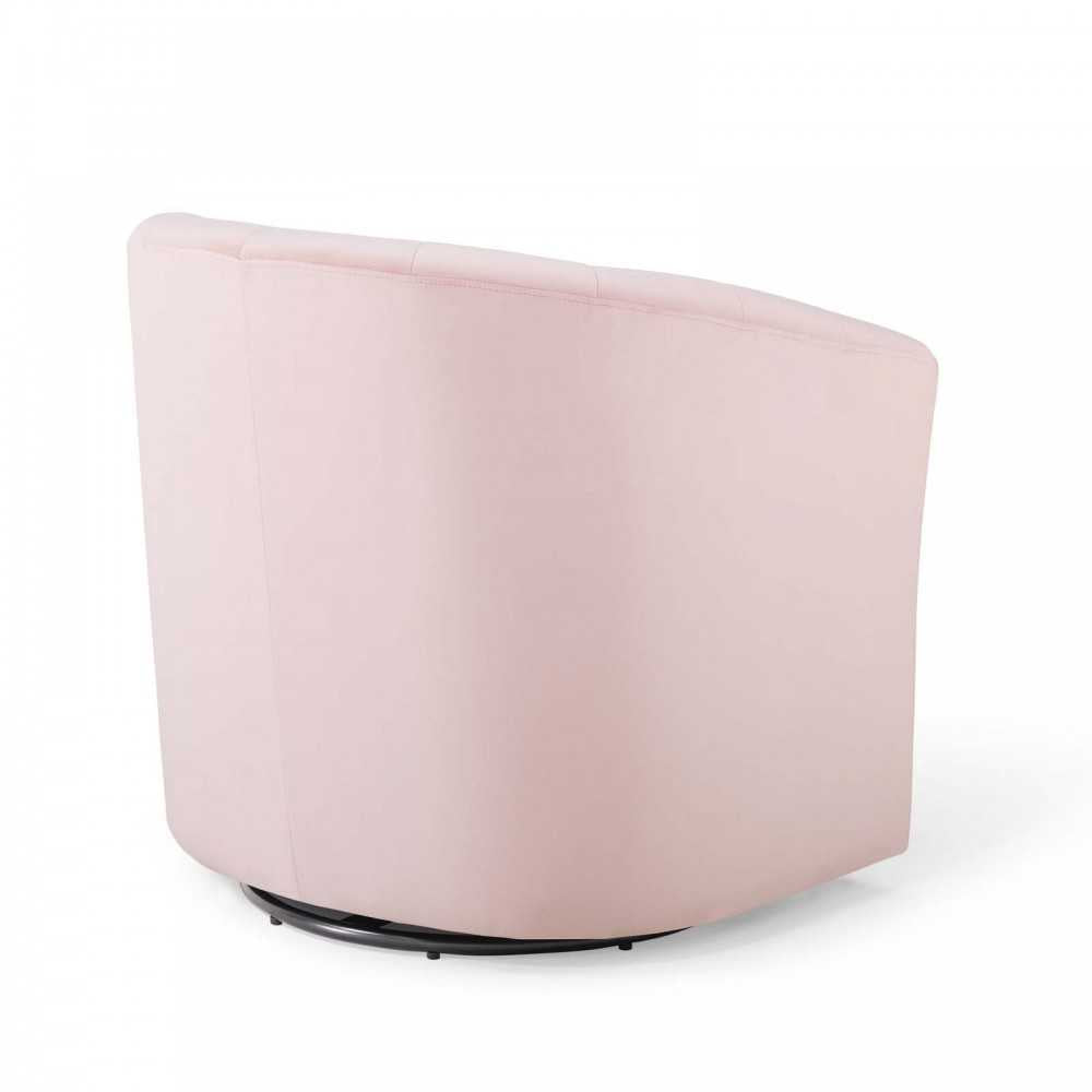 Prospect Performance Velvet Swivel Armchair, Pink