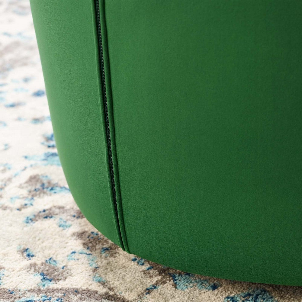 Prospect Tufted Performance Velvet Swivel Armchair, Emerald
