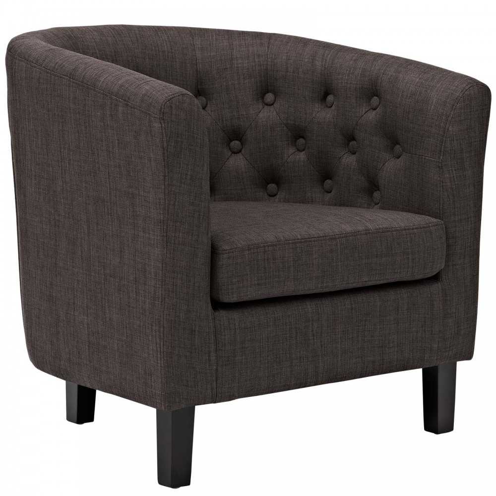Prospect Upholstered Fabric Armchair, Brown