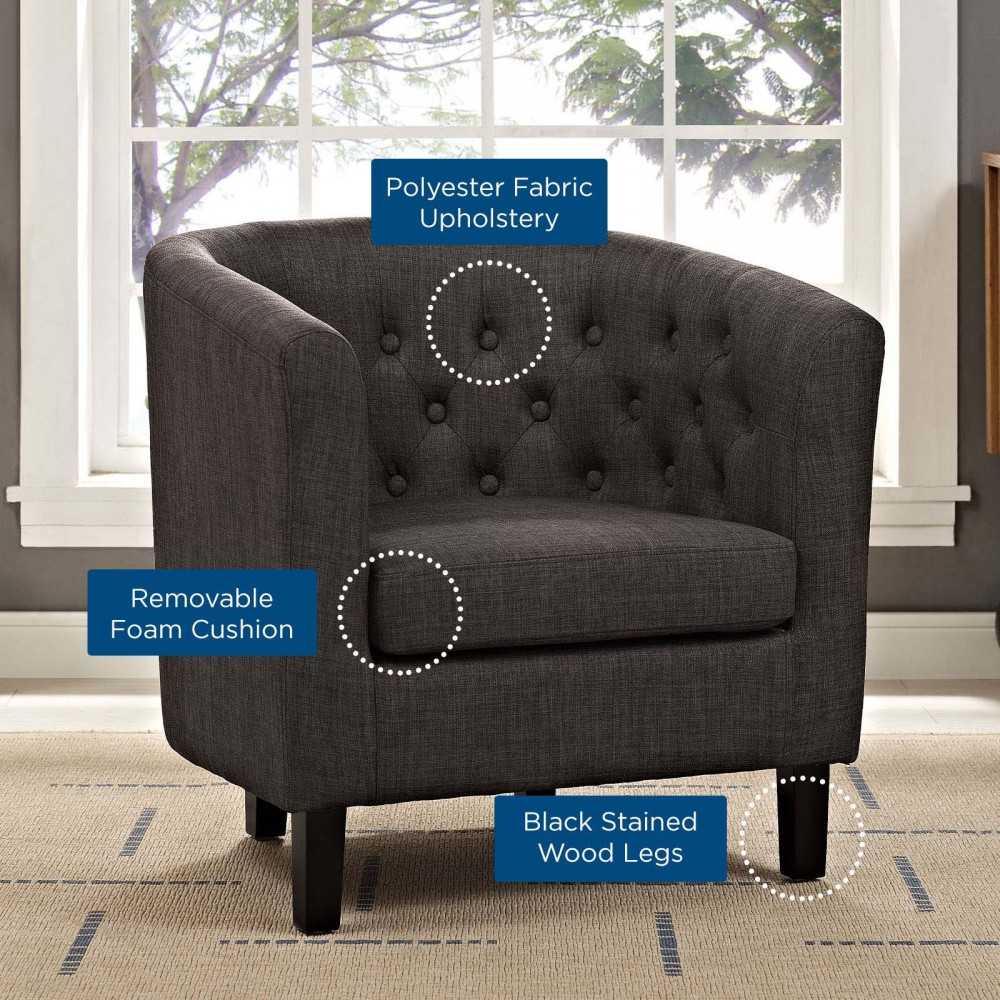 Prospect Upholstered Fabric Armchair, Brown