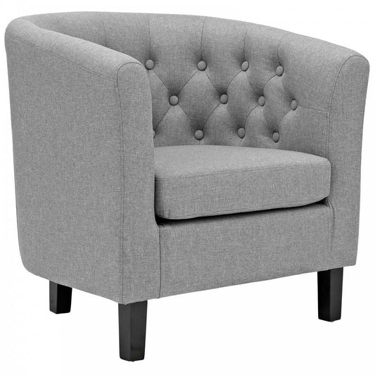 Prospect Upholstered Fabric Armchair, Light Gray