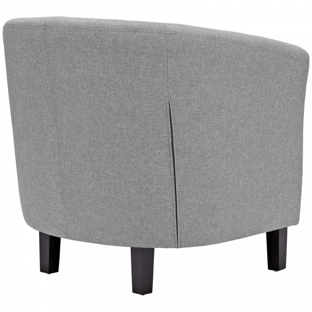 Prospect Upholstered Fabric Armchair, Light Gray