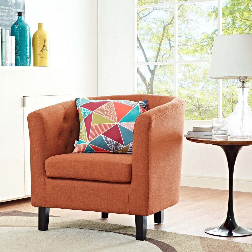 Prospect Upholstered Fabric Armchair, Orange